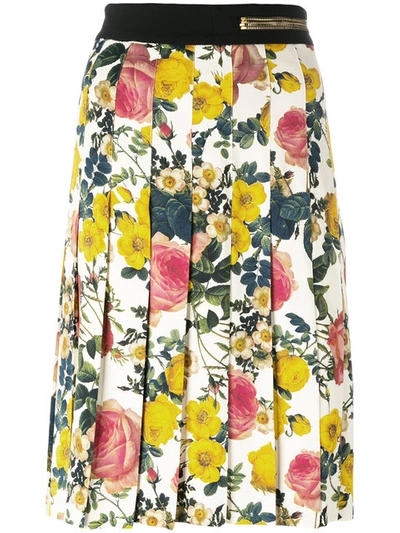 Fausto Puglisi Contrast Prints Midi Skirt In Multicolour