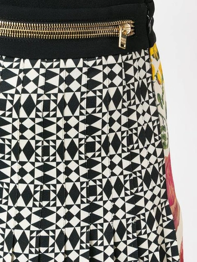 Shop Fausto Puglisi Contrast Prints Midi Skirt In Multicolour