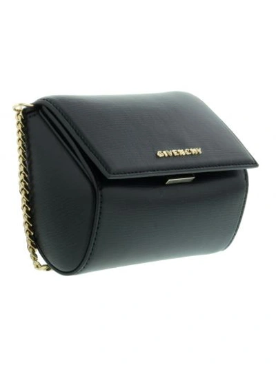 Shop Givenchy Pandora Box Micro Chain Bag In Black
