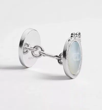 Dior Medaillon Cufflinks In Silver