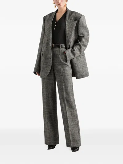 Dolce & Gabbana Single-breasted Wool Jacket In Gray