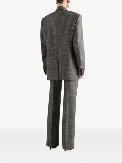 Dolce & Gabbana Single-breasted Wool Jacket In Gray