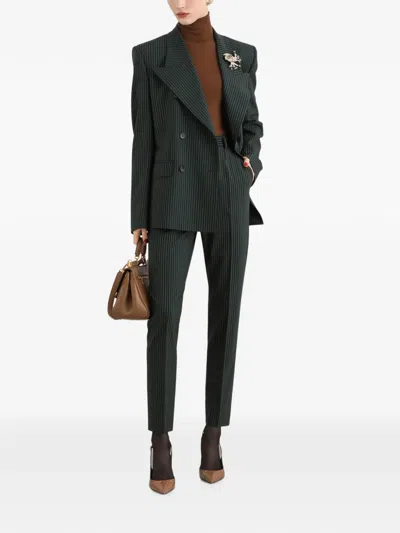 Dolce & Gabbana Ribbed Cashmere Turtleneck Pullover In Brown