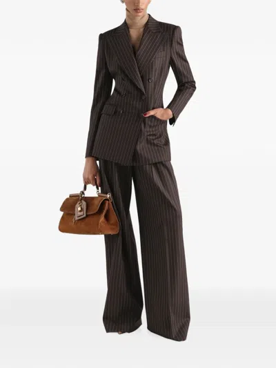 Dolce & Gabbana Cashmere Turtleneck Pullover In Brown