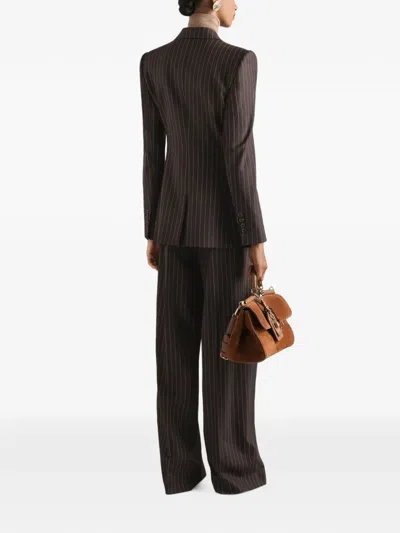 Dolce & Gabbana Cashmere Turtleneck Pullover In Brown