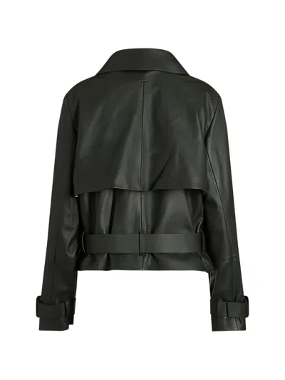 Hugo Boss Belted Double-breasted Jacket In Black