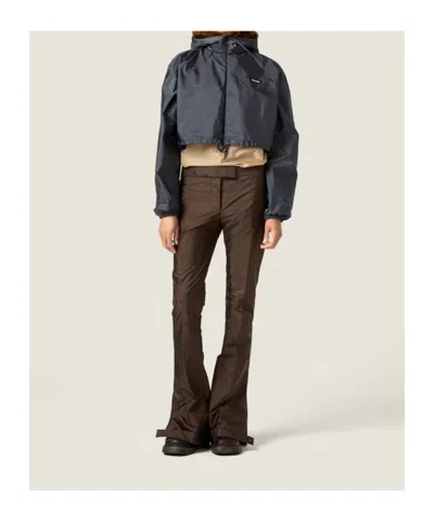 Miu Miu Technical Fabric Pants In Multi