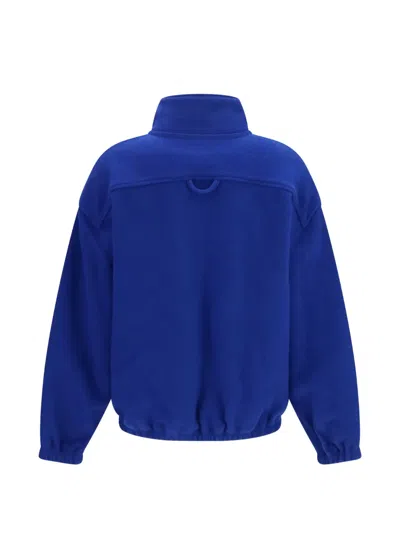 Rier Polar Wool-fleece Half-zip Sweatshirt In Blue