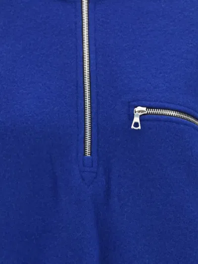 Rier Polar Wool-fleece Half-zip Sweatshirt In Blue