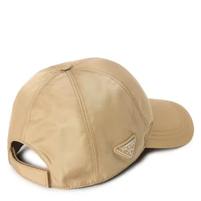 Prada Technical Fabric Baseball Cap In Brown