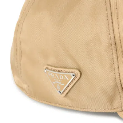 Prada Technical Fabric Baseball Cap In Brown