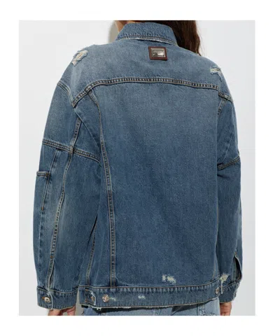 Dolce & Gabbana Oversized-fit Denim Jacket In Blue