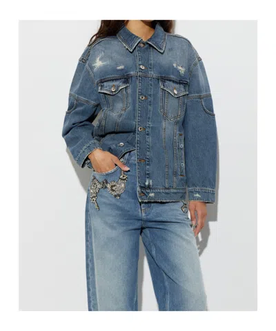 Dolce & Gabbana Oversized-fit Denim Jacket In Blue