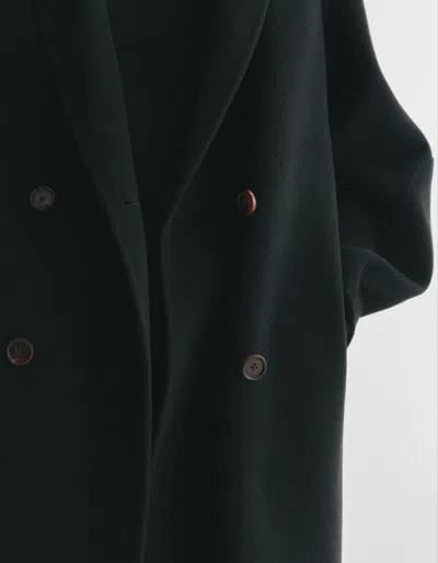Lisa Yang Double-breasted Coat In White