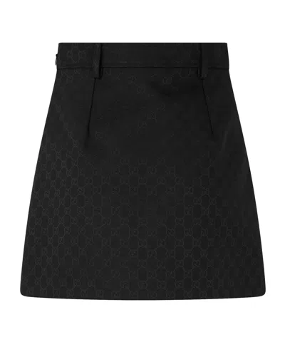 Gucci Solid Color Flared Umbrella Skirt In Multi