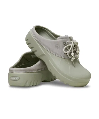 Crocs Round-toe Mules In Gray