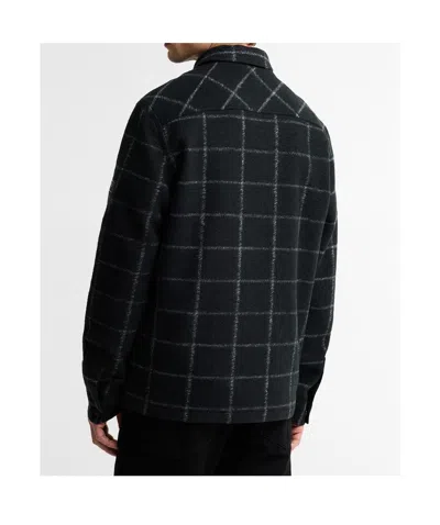 Barbour Check-pattern Zip-up Jacket In Black