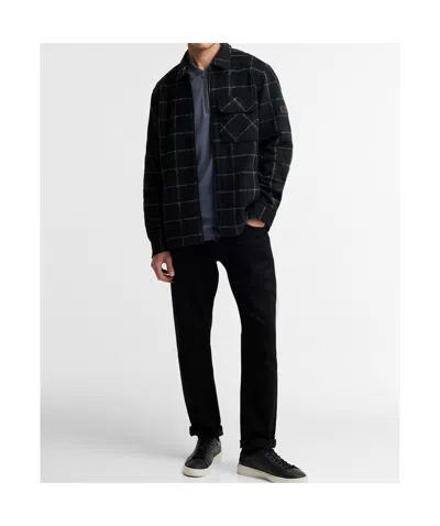 Barbour Check-pattern Zip-up Jacket In Black