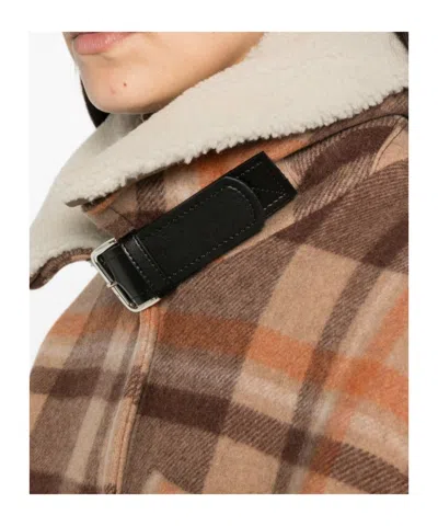 Semicouture Checkered Coat In Multi