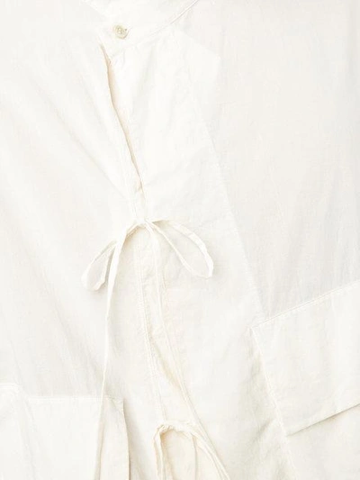 Shop Ziggy Chen Cargo Pocket Shirt - White
