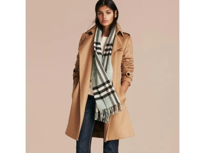 Shop Burberry The Large Banner In Leather And House Check In Black