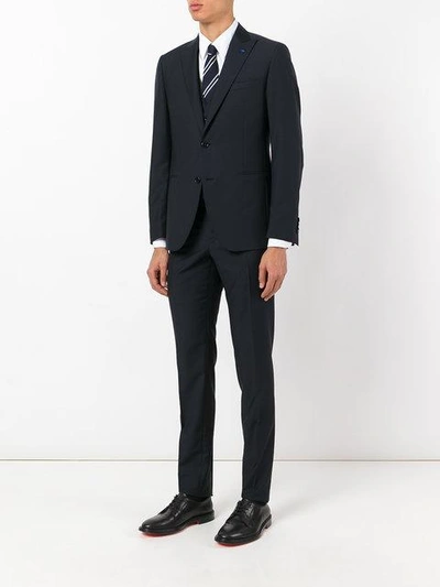 Shop Lardini Slim-fit Suit In Blue