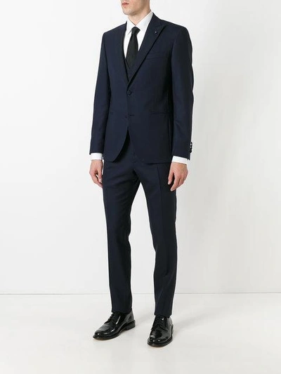 Shop Lardini Slim-fit Suit - Blue