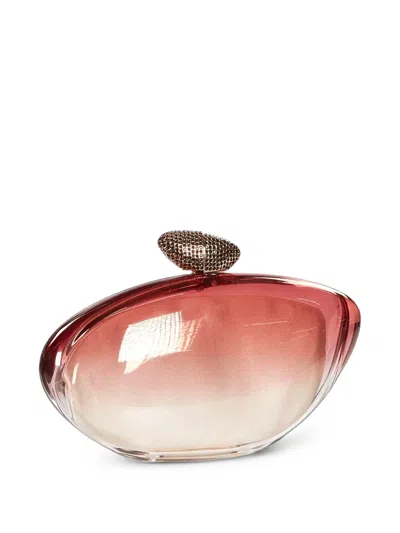 Benedetta Bruzziches Harmony Gradient-effect Pebble-shaped Clutch Bag In Red