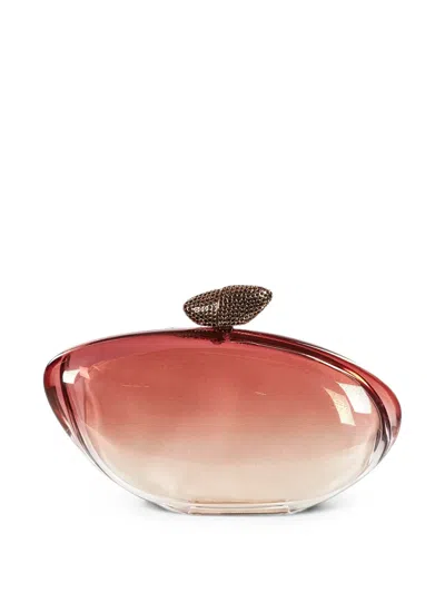 Benedetta Bruzziches Harmony Gradient-effect Pebble-shaped Clutch Bag In Red