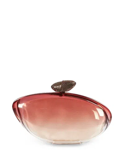 Benedetta Bruzziches Harmony Gradient-effect Pebble-shaped Clutch Bag In Red
