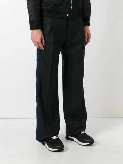 Shop Givenchy Hook And Loop Strap Trousers In Black