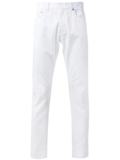 Msgm Straight-leg Jeans In Bianco