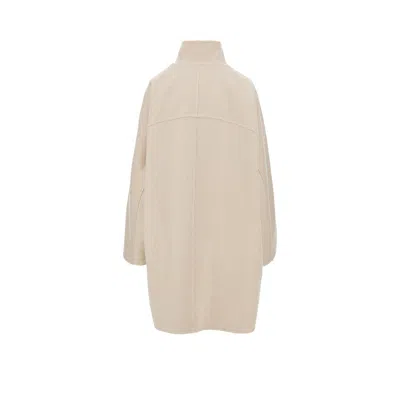 Alaïa Cashmere Asymmetrical Coat In Beige