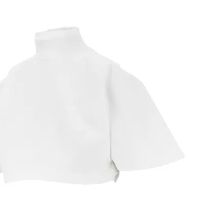 Alaïa Turtleneck Cropped T-shirt In White