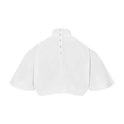 Alaïa Turtleneck Cropped T-shirt In White