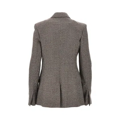 Ami Alexandre Mattiussi Houndstooth Single-breasted Jacket In Brown