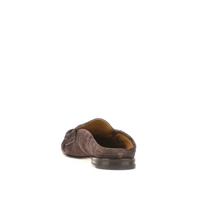 Fendi ' Scrunch' Suede Leather Sabot In Brown