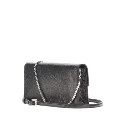 Fendi 'tube' Clutch With Double Strap In Black