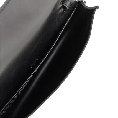 Fendi 'tube' Clutch With Double Strap In Black