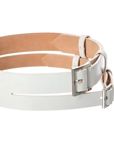 Tom Ford Leather Belt In White