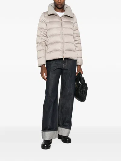 Moorer Argentea Quilted Jacket In Neutral