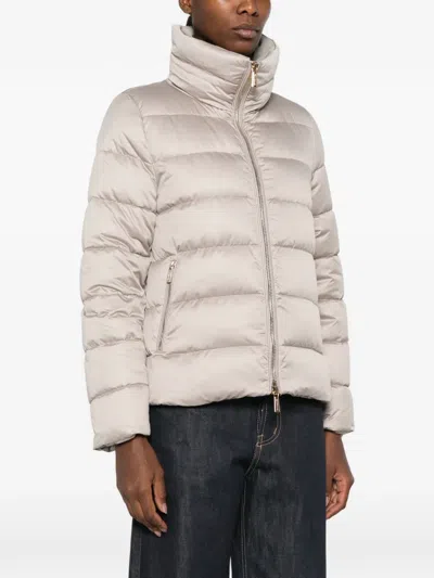 Moorer Argentea Quilted Jacket In Neutral