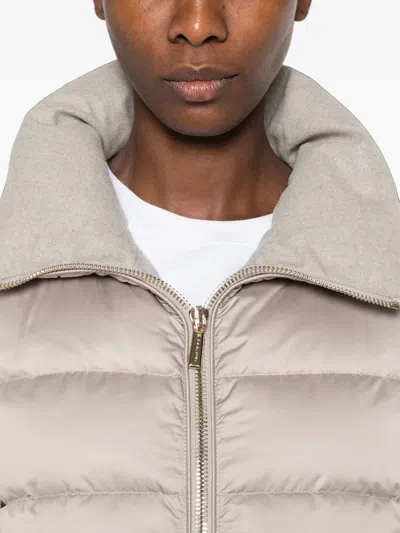 Moorer Argentea Quilted Jacket In Neutral