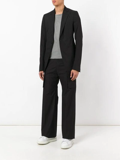 Shop Rick Owens Tailored Cargo Pants In Black