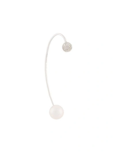 Shop Asherali Knopfer 18k White Gold Kaia Diamond Earring - Metallic