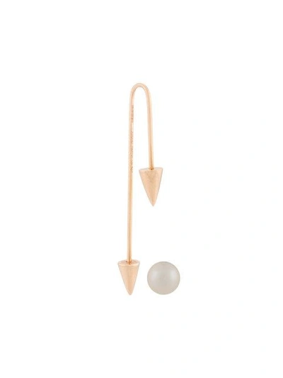 Shop Asherali Knopfer 18k Rose Gold Mix And Match 2 Spike Earring - Metallic