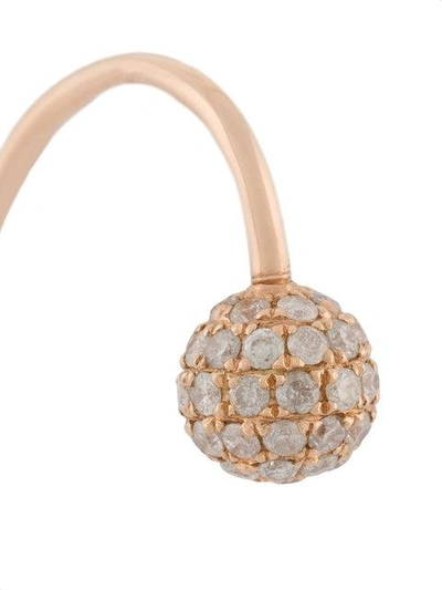 Shop Asherali Knopfer 18k Rose Gold Kaiarg Diamond Earring In Metallic