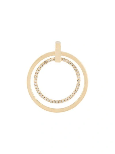 Shop Asherali Knopfer 18k Gold Giulia Double Hoop Diamond Earring In Metallic