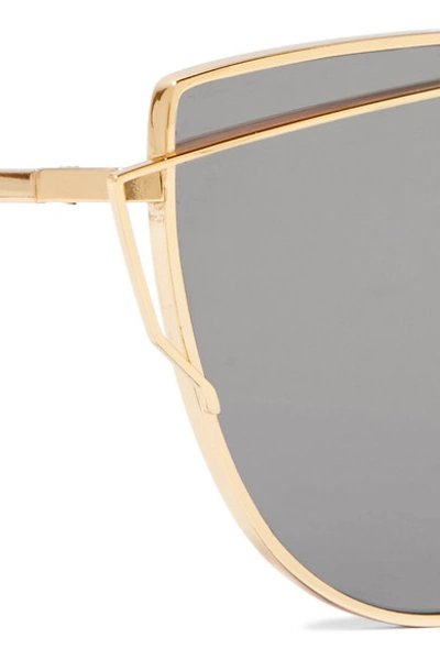 Shop Gentle Monster Love Punch Aviator-style Gold-tone Sunglasses