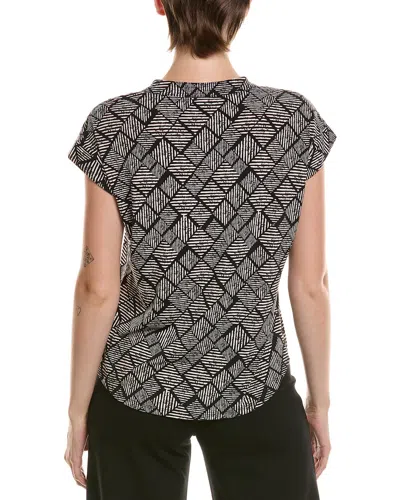 Vince Camuto V-front Placket Blouse In Multi
